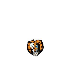 !DISCOUNTED SHIPPING! NBC Jack and Sally Orange Pin Collectible Halloween